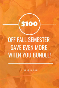 $100 off fall semester